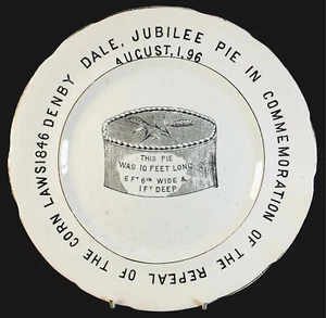 LOVELY RARE ORIGINAL CORN LAW COMMEMORATIVE CABINET PLATE Circa. 1896 - Picture 1 of 8