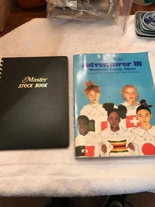 TWO STAMP BOOKS MASTER STOCK BOOK AND ADVENTURE III WORLD WIDE STAMP ALBUM - Picture 1 of 11