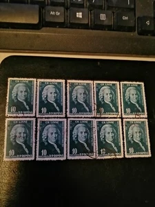 1 Stempel CH. LINNE 1957 Ausgabe - Posta Romana Die großen kulturellen Jubiläen - Bild 1 von 4