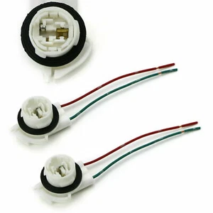 2pcs 3156 3056 3456 4156 Bulb Socket Brake Turn Signal Light Harness Wire Plug - Foto 1 di 2