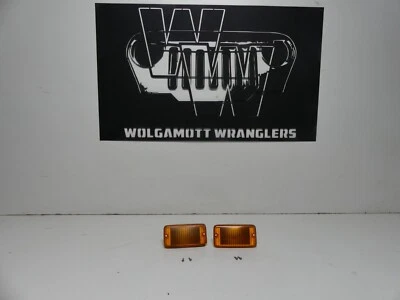 Luz de señal de giro para Jeep Wrangler (TJ) 97-2006 par de lentes de plástico izquierda y derecha Foto 1 de 4