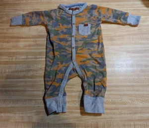 7 For All Man Kind Baby Bo Size 0-3 Months Cotton Blend Camouflage Pajamas - Picture 1 of 1