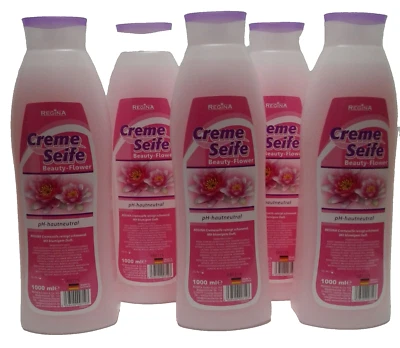 (4X 1000 ml ) Regina Cremeseife Nachfüllflasche Dermatologisch - Bild 1 von 4