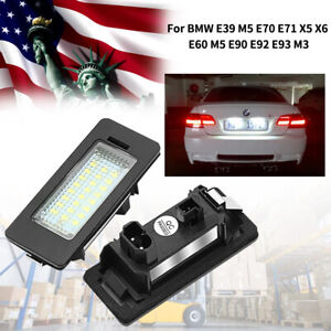 2Pcs LED License Number Plate Lights For BMW 3/4/5 Series E60 E90 F30 E92