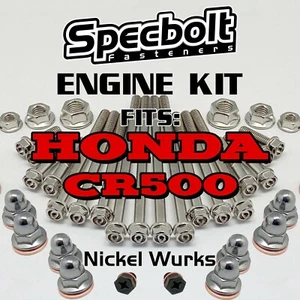 Kit de pernos de motor CR500 para Honda CR 500 Specbolt Nickel Wurks (aspecto titanio) Ti - Imagen 1 de 12