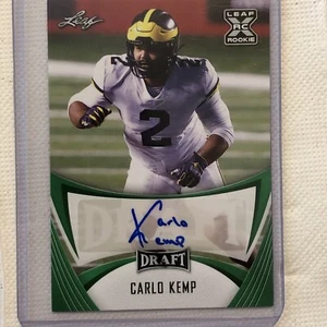 2021 Leaf Draft RC Auto Carlo Kemp verde Bay Packers Michigan Wolverines BA-CK1 - Foto 1 di 1