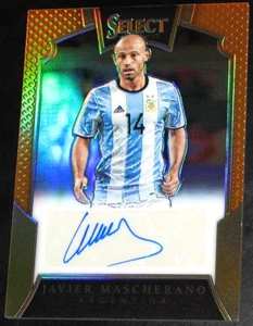 2016-17 Select Javier Mascherano Signatures Orange Prizm # 45/50 Auto 2017 - Bild 1 von 2