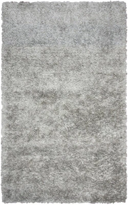 Rizzy Rugs Gray Monochrome Single-Color Plush Shag/Flokati Area Rug Solid UR344A - Image 1 of 3