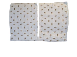 Two Cynthia Rowley Sloth on a branch standard size pillowcases 100% cotton - Picture 1 of 8
