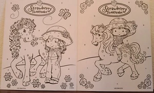2 Strawberry Shortcake Craft Paint By Numbers Posters Only NO PAINT INCLUDED - Picture 1 of 12