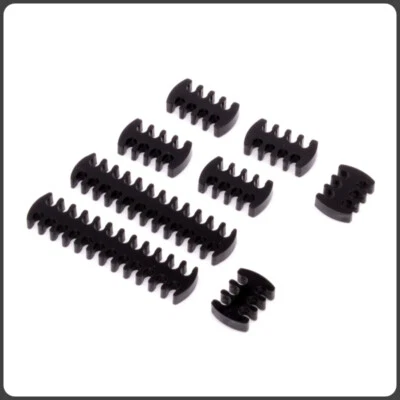 8pcs Open Cable Comb Set for 3mm Sleeved Cable - Black Acrylic - Image 1 of 4