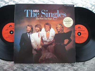 ABBA ~ The Singles: First Ten Years ~ Vintage GERMAN IMPORT LP Polydor –2612 040 - Image 1 of 4
