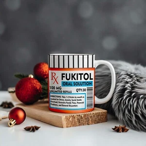 personalised, Fukitol mug, sister brother funny gift birthday Christmas rude - Picture 1 of 9