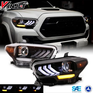 For 2016-2023 Toyota Tacoma SR SR5 Full LED Sequential Quad Projector Headlights - Picture 1 of 14