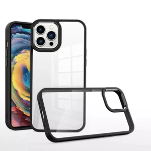HD Transparent TPU Shockproof Case Silicone Clear Cover For iPhone 14 - Picture 1 of 9