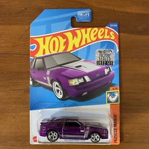 Hot Wheels 2022 Super Treasure Hunt 84 Ford Mustang SVO US Card Factory Sealed - Picture 1 of 9