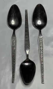 Cordova Edelstahl Besteck von Riviera Japan Schwarz Akzent Löffel 3er Set - Bild 1 von 6