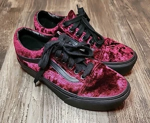 Vans Off The Wall Burnt Russet Borgoña Terciopelo Aplastado Mujer Talla 5.5 Plataforma - Imagen 1 de 7