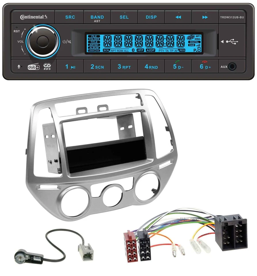 Continental MP3 DAB USB Bluetooth Autoradio für Hyundai i20 (12-14) man. Klima - Bild 1 von 4