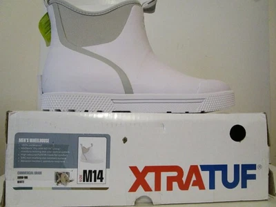 Bota Xtratuf Me's Wheelhouse 6 pulgadas grado comercial tobillo blanca talla 14 Foto 1 de 4