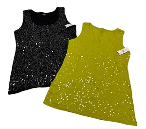 Nuevas con etiquetas Camisetas sin mangas Ann Taylor Loft adornadas con lentejuelas talla S - Imagen 1 de 3