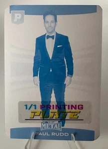 2025 Leaf Metal Pristine Auction Collection Paul Rudd Cyan Printing Plate 1/1 - Picture 1 of 2
