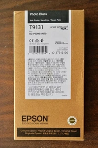 Nueva tinta genuina Epson T9131 foto negra T913100 HDX 200 ml SC-P5000/5070 04/2025 - Imagen 1 de 1