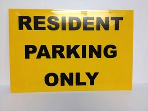 No Parking Resident Parking Only Sign 300 x 200 (A4 Size) x 1.5mm Rigid Plastic - Bild 1 von 4
