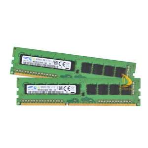 16GB SAMSUNG 2x 8GB PC3L-12800E ECC Unbuffered UDIMM Desktop Memory RAM - Picture 1 of 8