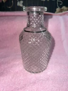 AVON 9 Diamond Style Vintage Glass Perfume Bottle without Lid - Picture 1 of 4