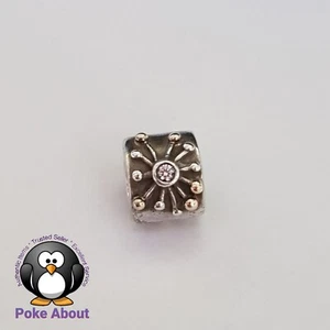 Genuine Pandora two tone Desert Star Charm Silver & 14K Gold CZ 790188CZ - Picture 1 of 6