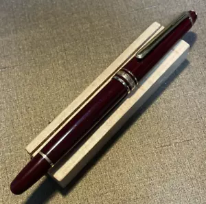 MONTBLANC FOUNTAIN PEN 4810 MEISTERSTUCK 14K-585 VINTAGE RED GERMANY h007 - Picture 1 of 19