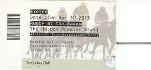 Ticket - Exeter Races 30.04.13 Rugby at the Races - Picture 1 of 1