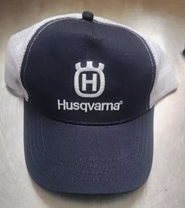 HUSQVARNA  logo blue & white hat/baseball cap NEW! - Picture 1 of 2