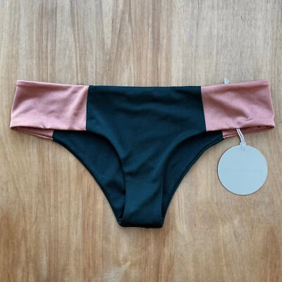 TORI PRAVER MACIE BOTTOM Women’s Pink Dark Blue Lined Bikini Bottoms sz S NWT - Image 1 of 4