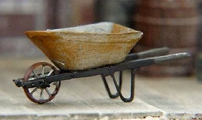 S SCALE/Sn3/Sn2 WISEMAN MODEL SERVICES DETAIL PARTS S333 METAL WHEEL BARROW KIT - Image 1 of 2