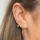 Star Moon Cubic Zirconia Earrings Accessories Pendant Cartilage Earring