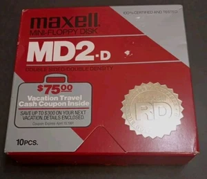 7pc MAXELL 5.25" Mini-Floppy Disk Diskettes MD2-D w/ Business Advantage Software - Picture 1 of 6