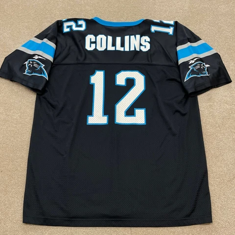 Carolina Panthers Jersey Men 2XL Kerry Collins Black NFL Football Reebok Vintage Cover