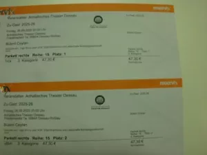 2 Bülent Ceylan Tickets + Dessau + Freitag + 26.09.2025 + zu verkaufen - Bild 1 von 1