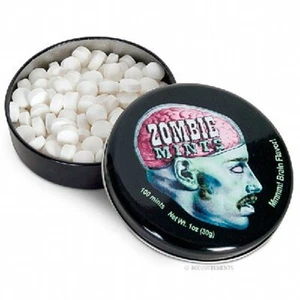 Zombie Breath Mints, Mmmm! Brain Flavor! in Illustrated Metal Tin SEALED - Picture 1 of 1