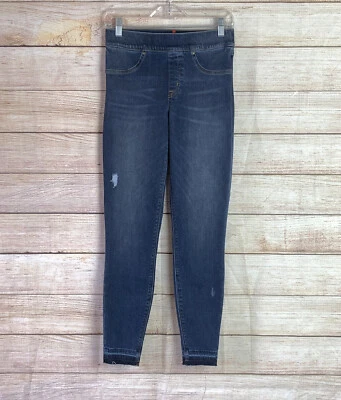 Spanx Pull On Distressed Skinny Ankle Jeans Size S/P Blue High Rise Stretch Pant - Image 1 of 4