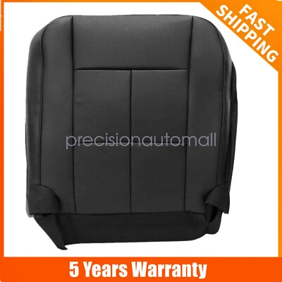 2007-2014 For Lincoln Navigator Front Driver Bottom Leather Seat Cover Black - Image 1 of 4