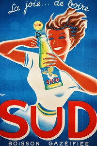 11485.Decor Poster.Room interior.Home Wall art.Retro illustration French soda - Picture 1 of 1