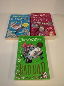 David Walliams x 3 Bad Dad,Billionaire Boy, Awful Auntie - Picture 1 of 12