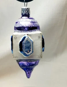 DREIDEL HANUKKAH, blown glass ornament-Vintage- glass balls included. - Picture 1 of 5