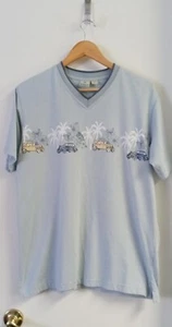 Haband Men's Tropical T Shirt Blue Size M - Picture 1 of 4