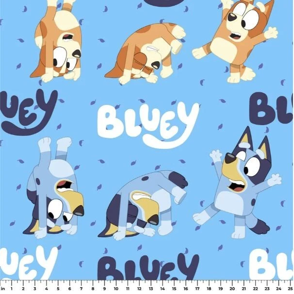 Tela polar giratoria azul boogie y rebote azul y bingo estampado de tela polar A331.24 Foto 1 de 1