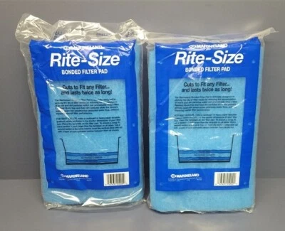 Lot of 2 Marineland Rite Size Bonded Aquarium Filter Pad Cut to Fit 24" x 13"