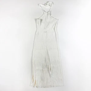 NEW Dissh Ola White Halter Neck Sleeveless Sweater Knit Stretch Midi Dress XXL - Picture 1 of 4
